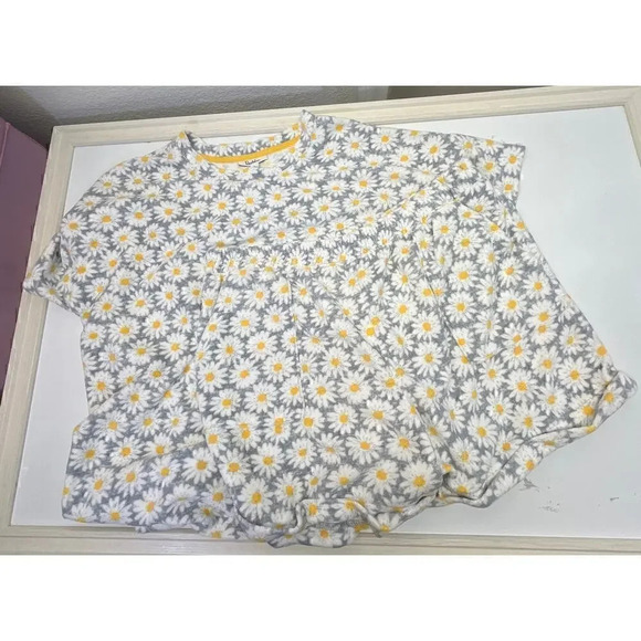 Roudelain Womens L White/Gray Daisy Print Sleep-set NEW - Picture 15 of 16